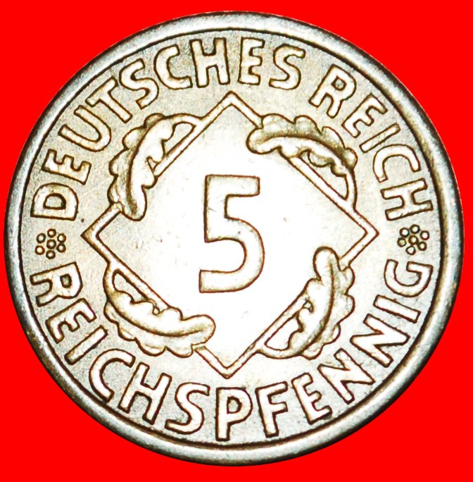  Ⰺ THIRD REICH (1933–1945): GERMANY ★ 5 REICHSPFENNIGS 1935A PRUSSIA!★LOW START ★ NO RESERVE!   