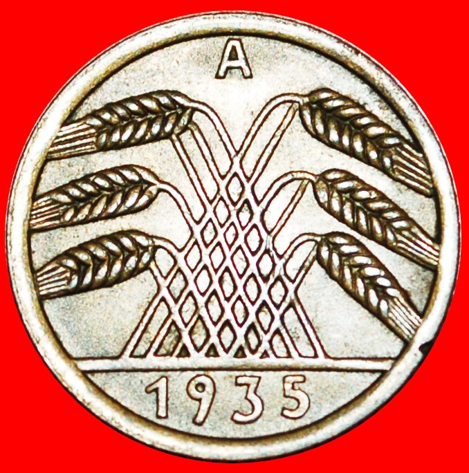  Ⰺ THIRD REICH (1933–1945): GERMANY ★ 5 REICHSPFENNIGS 1935A PRUSSIA!★LOW START ★ NO RESERVE!   