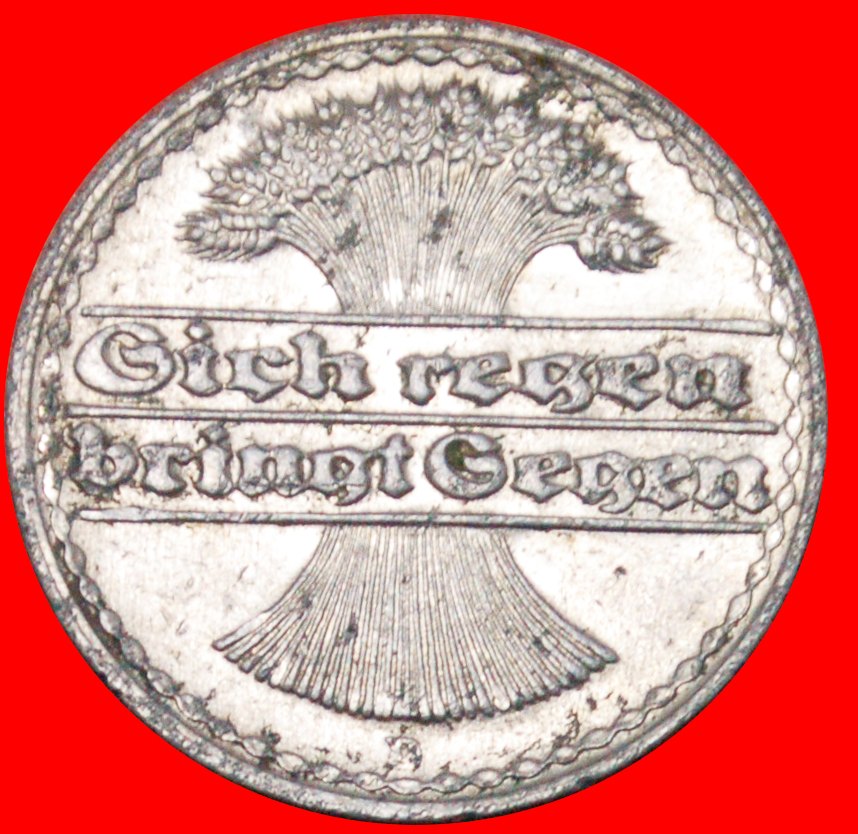  Ⰺ WHEAT SHEAF (1919-1922): GERMANY ★ 50 PFENNIG 1921D BAVARIA! ★LOW START ★ NO RESERVE!   