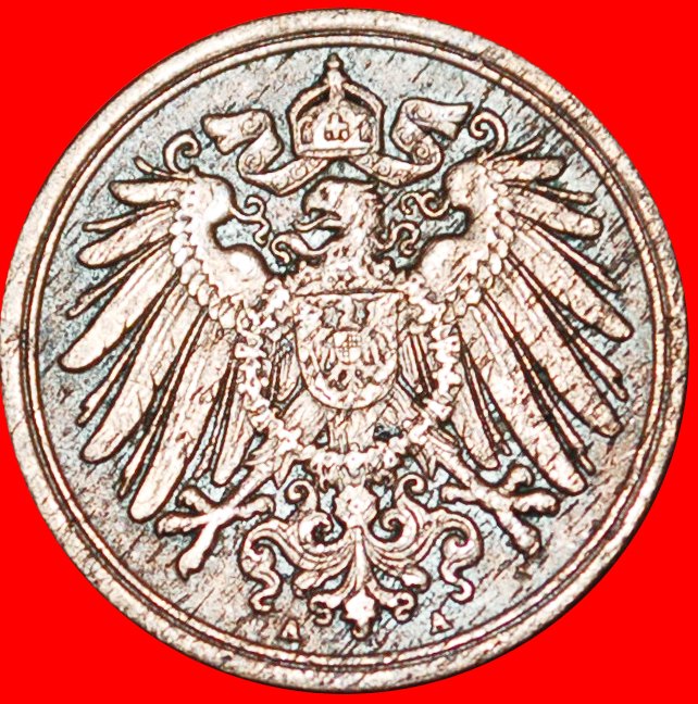  Ⰺ EAGLE (1890-1916): GERMANY★1 PFENNIG 1911A PRUSSIA! WILLIAM II (1888-1918)★LOW START ★ NO RESERVE!   