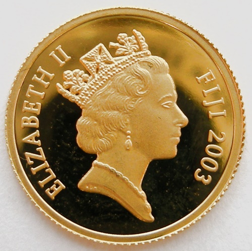  Fiji 10 Dollar 2003, Au 9999, 1,24 g fein   