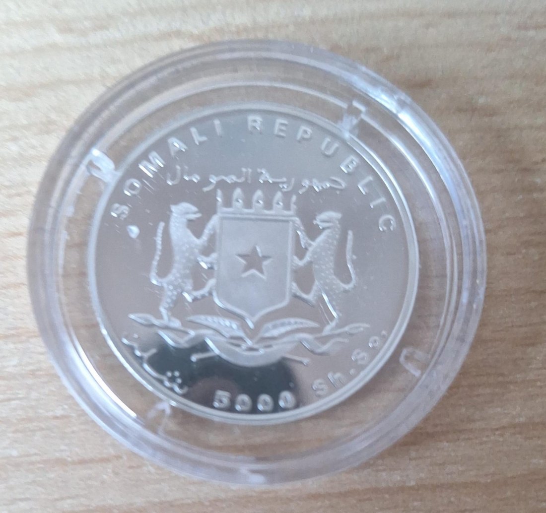  Silbermünze Somalia 5000 Shillings 1998 Segelschiff Gorch Fock   