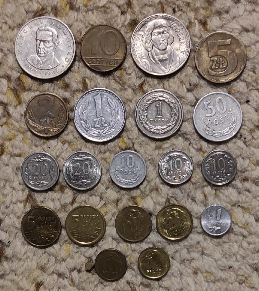  Set 019: Polen Münzlot mit 19 verschiedenen Münzen   