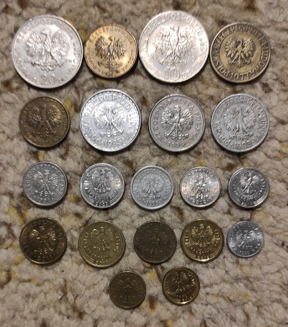 Set 019: Polen Münzlot mit 19 verschiedenen Münzen   