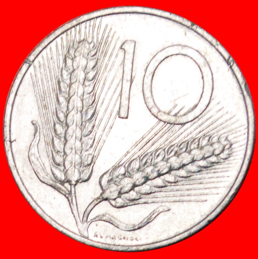  Ⰺ PLOUGH AND EARS (1951-2001): ITALY ★ 10 LIRAS 1956R!!! ★LOW START ★ NO RESERVE!   