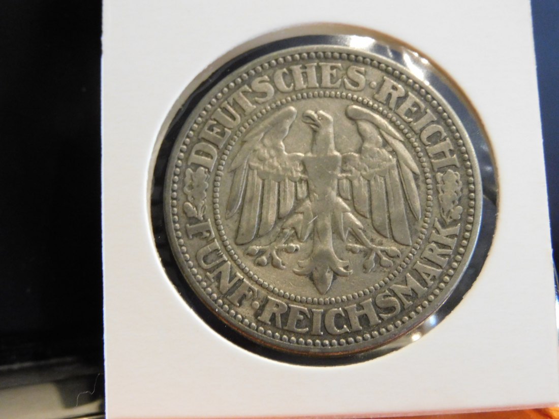  GERMANY 5 MARK 1927 J WEIMAR.GRADE-PLEASE SEE PHOTOS.   