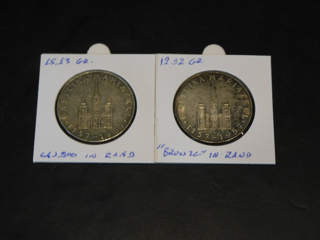  AUSTRIA 2X 2 MEDALS 1955.GRADE-PLEASE SEE PHOTOS.   