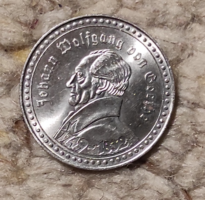  Gedenkmünze - J. W. von Goethe - Faust Uraufführung 1829 Braunschweig   