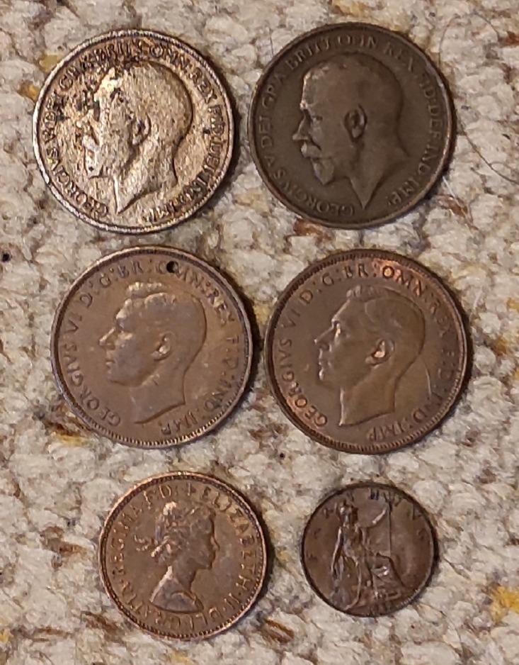  d015: Großbritannien Münzlot mit 6 älteren Münzen   