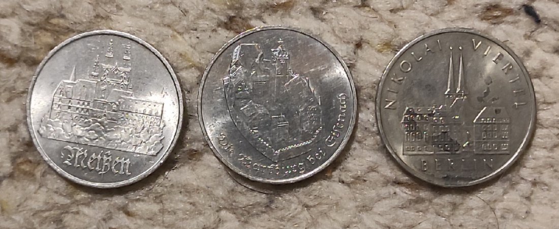  d022: DDR 3 mal 5 Mark 1972, 1982, 1987   