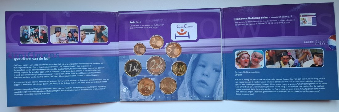  Niederlande Kursmünzsatz 1999 Clinic Clwons in Stempelglanz   