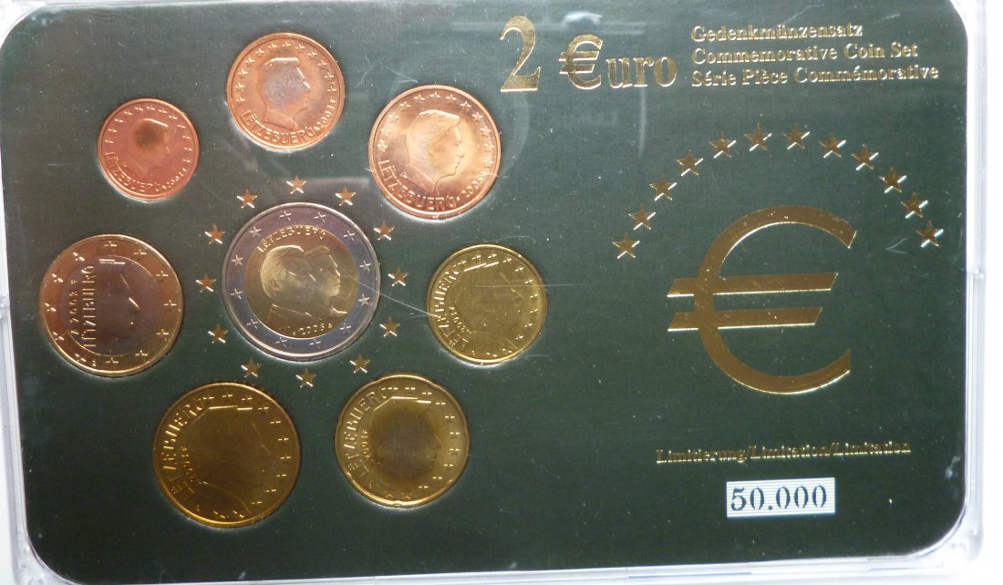  Luxemburg Kursmünzsatz 2006 in Stempelglanz mit Zertifikat   