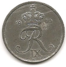  Dänemark 5 Ore 1960 #23   