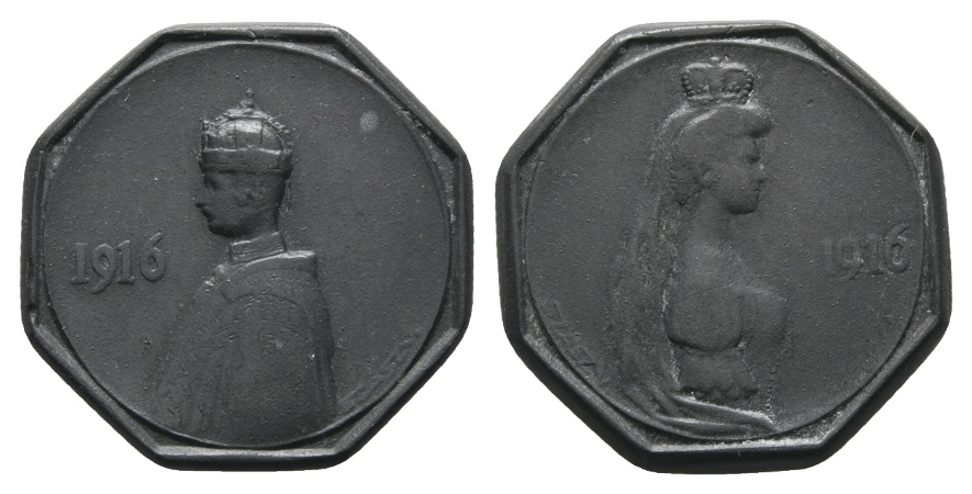  Zinkmedaille 1916; 6,29 g; Ø 24,4 mm   