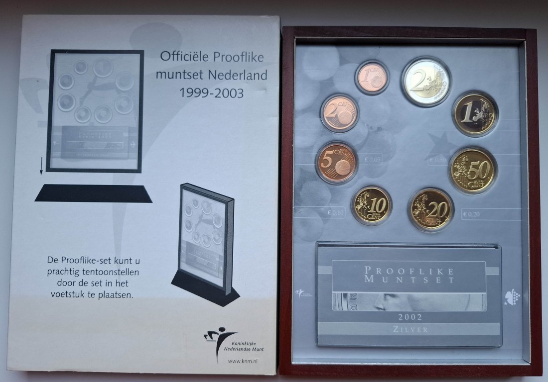 Niederlande Kursmünzsatz 2002 in Polierte Platte