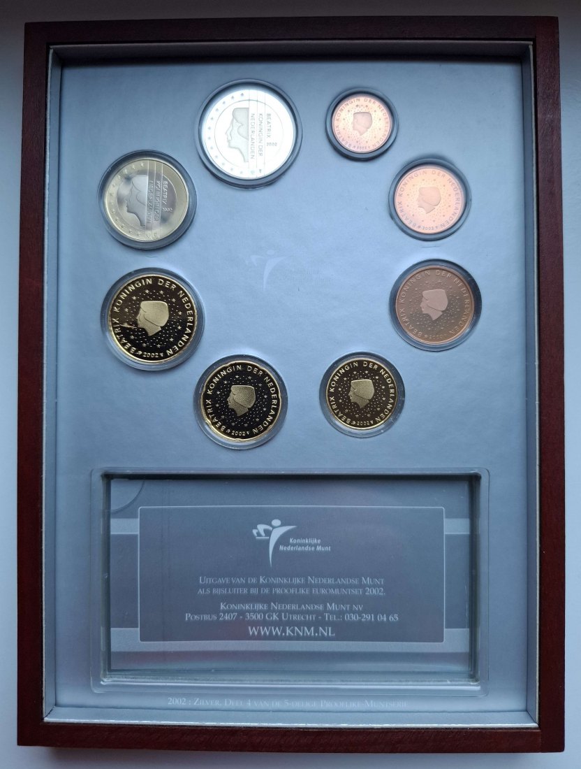  Niederlande Kursmünzsatz 2002 in Polierte Platte   