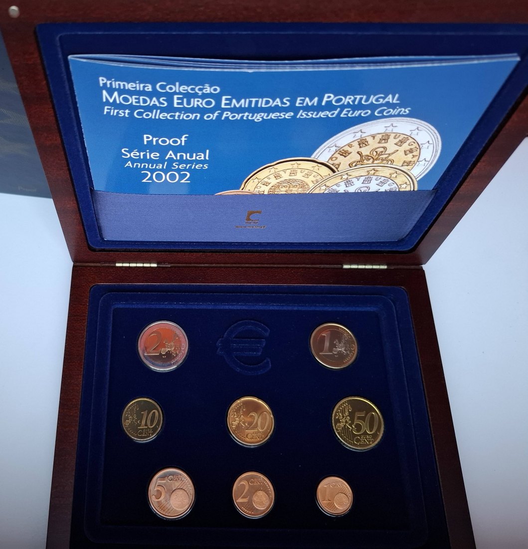  Portugal Kursmünzsatz 2002 in Polierte Platte   