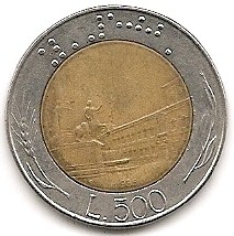  Italien 500 Lire 1986 #158   