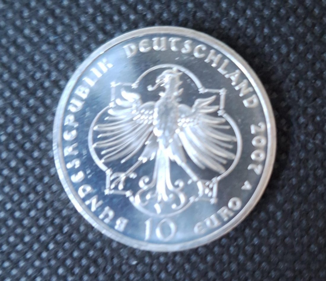  Silbermünze BRD: 10 Euro 2007 A, 800. Geburtstag Elisabeth von Thüringen, 16,65 g fein   