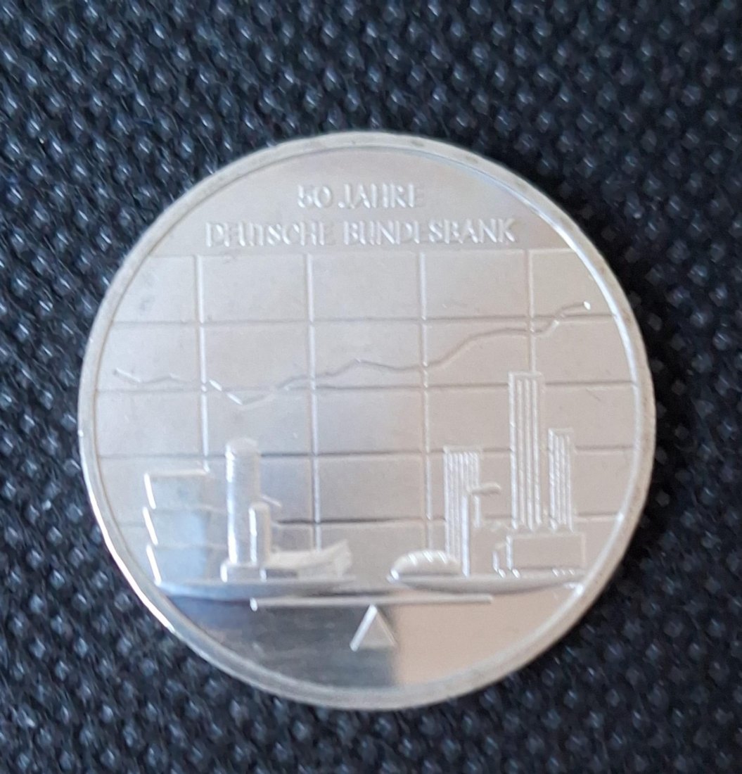  Silbermünze BRD: 10 Euro 2007 J, 50 Jahre Deutsche Bundesbank, 16,65 g fein   