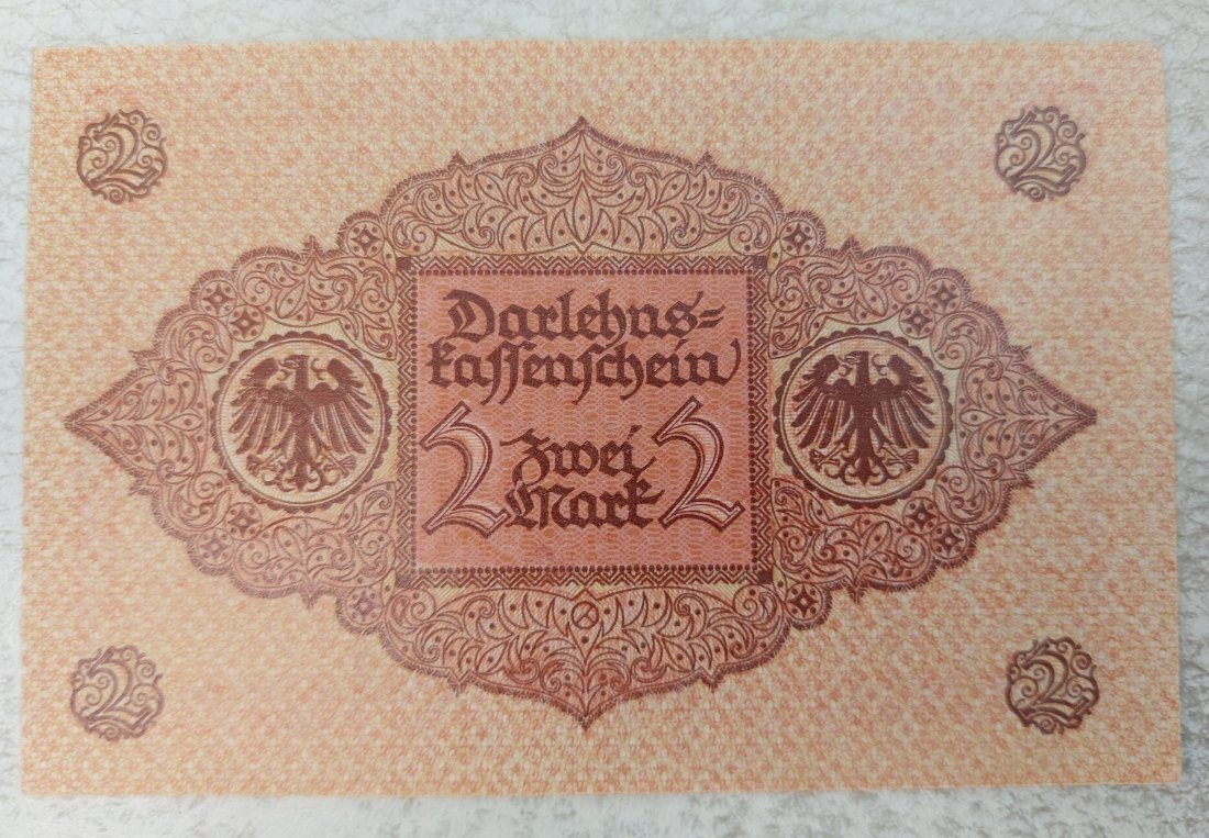  2 Mark Deutsches Reich 1920 Ro.65b UNZ   