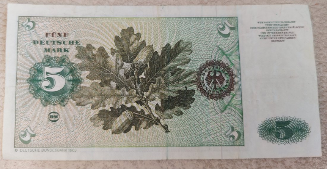  5 DM Schein 1980 Ro.285a II-III (ss-vz)   