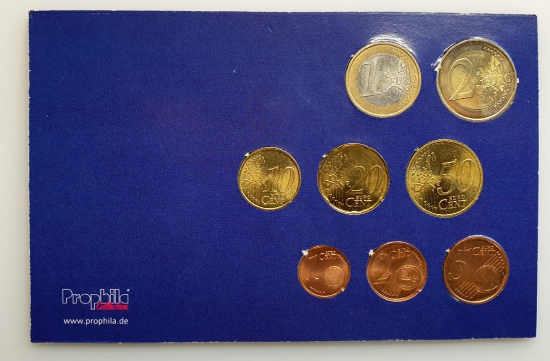  Frankreich Euro Kursmünzen Satz KMS verschiedene Jahrgänge Nominalwert 3,88 Euro   