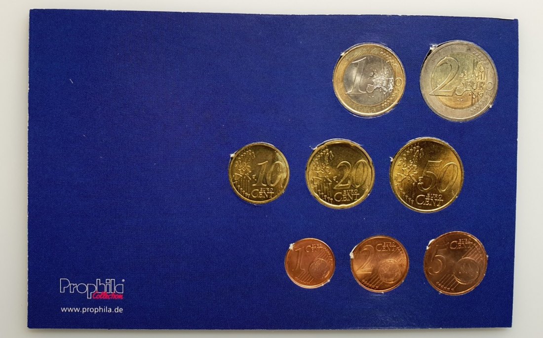  Österreich Euro Kursmünzen Satz KMS 2002 Nominalwert 3,88 Euro   