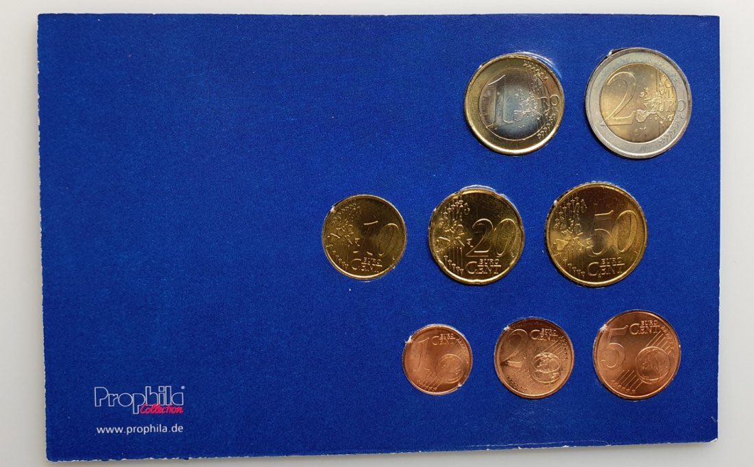  Portugal Euro Kursmünzen Satz KMS 2002 Nominalwert 3,88 Euro   