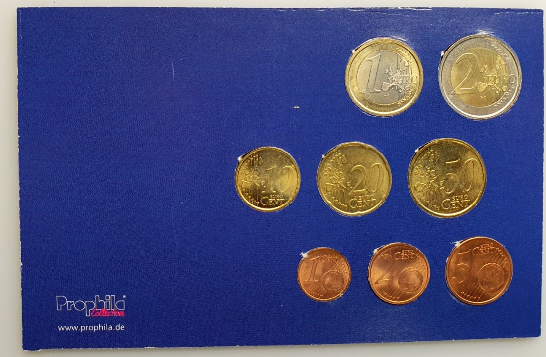  Italien Euro Kursmünzen Satz KMS 2002 Nominalwert 3,88 Euro   