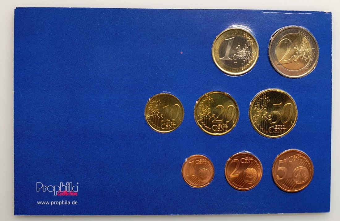  Irland Euro Kursmünzen Satz KMS 2002 Nominalwert 3,88 Euro   