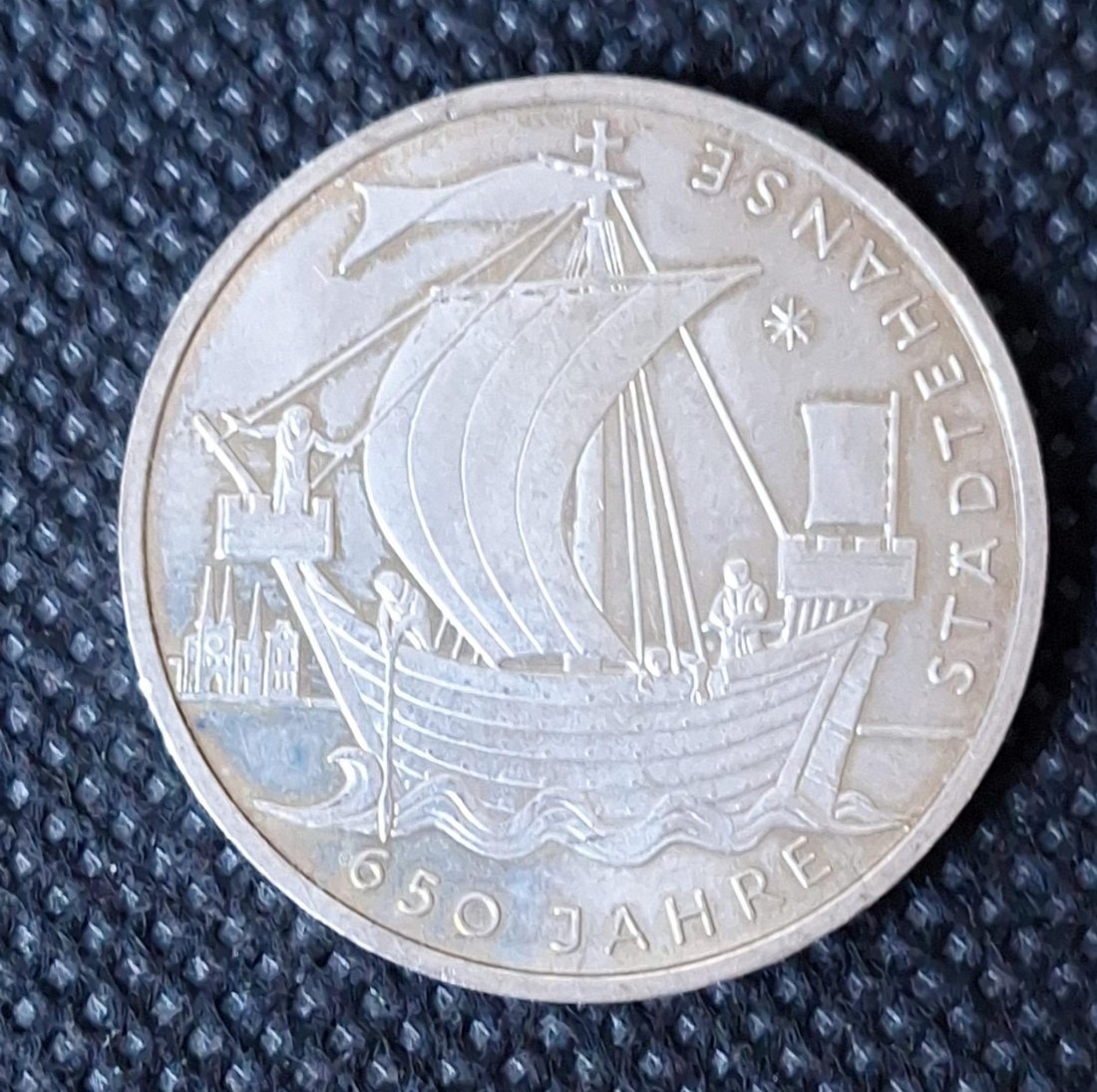  Silbermünze: BRD, 10 Euro 2006 J, 650 Jahre Städtehanse, 16,65 g Feingewicht   