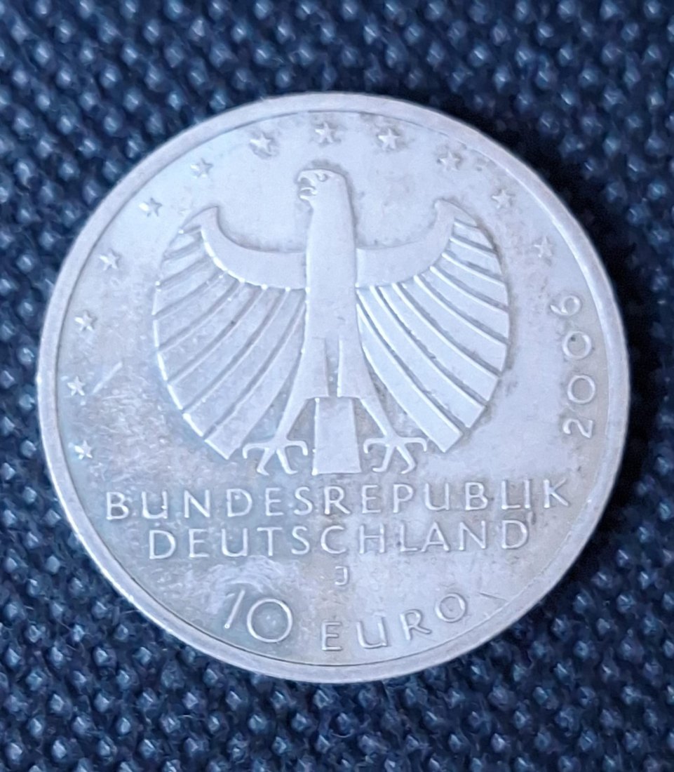  Silbermünze: BRD, 10 Euro 2006 J, 650 Jahre Städtehanse, 16,65 g Feingewicht   