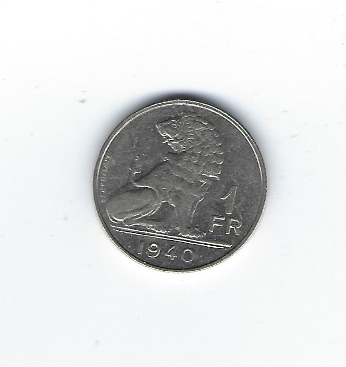  Belgien 1 Franc 1940 Belgie-Belgique   