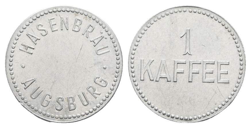  Bayern, Augsburg Hasenbräu, 1 Kaffee; Menzel 987.1   
