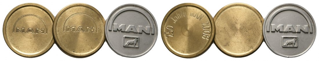  Bayern, Augsburg; M.A.N.; Menzel - (3 Marken)   