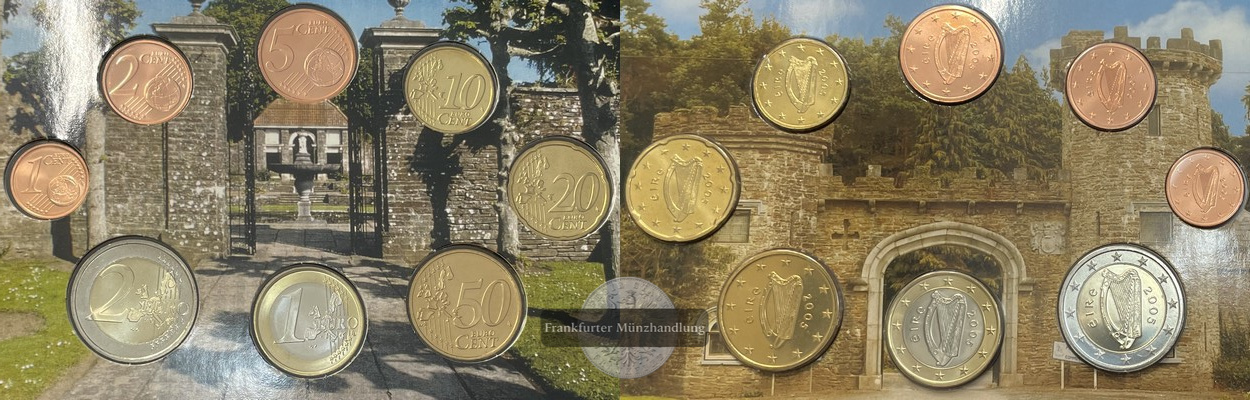  Irland  Euro-Kursmünzensatz   2005    Heywood Gardens, Co. Laois    FM-Frankfurt   