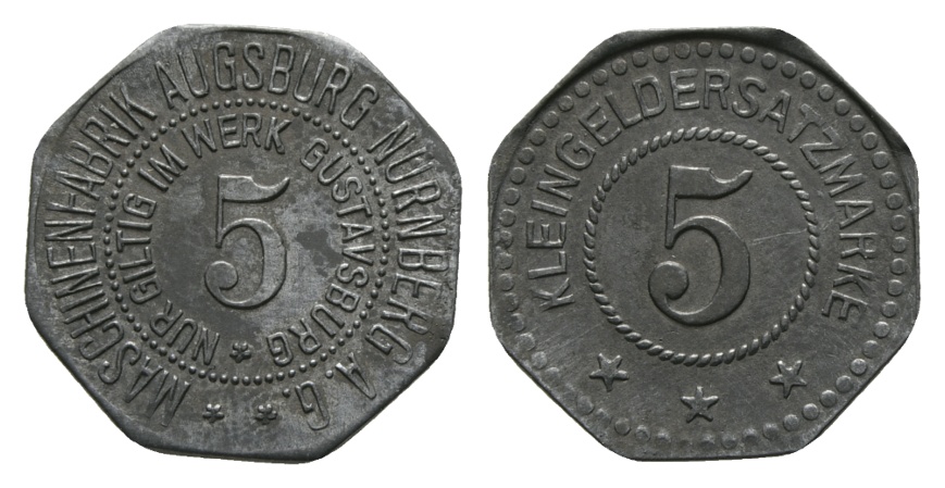  Bayern; Maschinenfabrik Augsburg-Nürnberg A.G., WZ: 5; Menzel 1039.3   