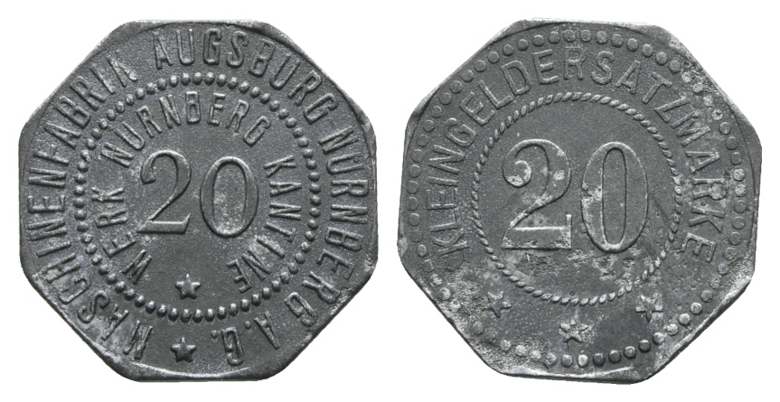  Bayern; Maschinenfabrik Augsburg-Nürnberg A.G., WZ: 20; Menzel 1039.11   