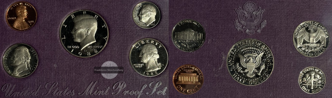  USA, Mint Proof Set 1988 FM-Frankfurt   