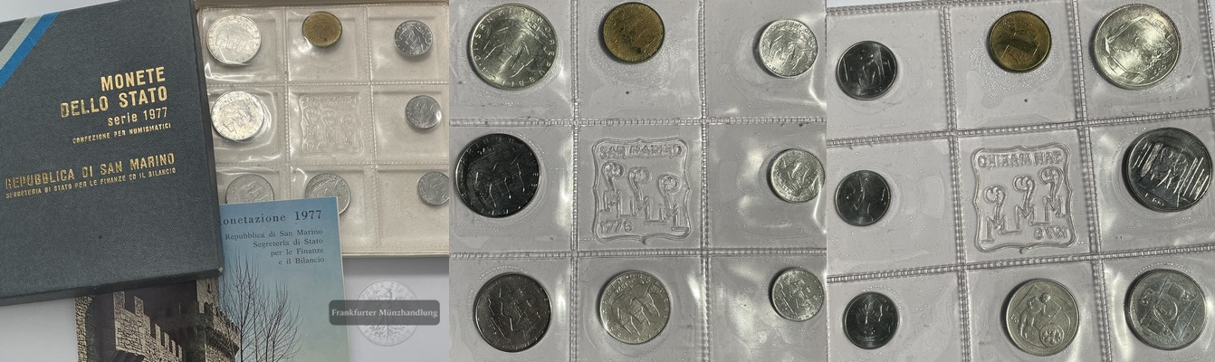  San Marino KMS 1976 (8 Münzen) Set  Blister  FM-Frankfurt   