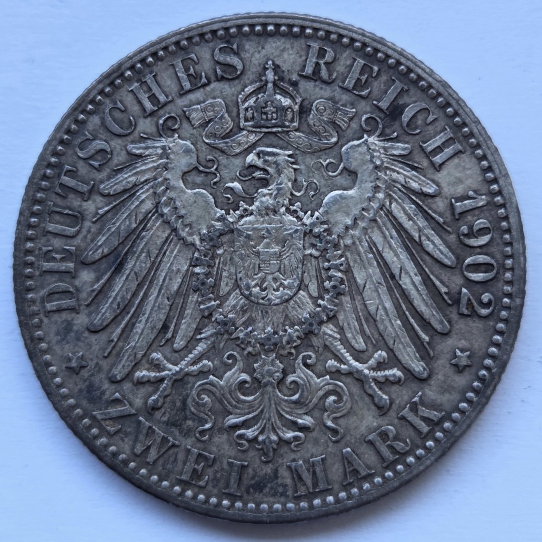  Kaiserreich: Baden, 2 Mark Thronjubiläum 1902 (Jaeger 30)   