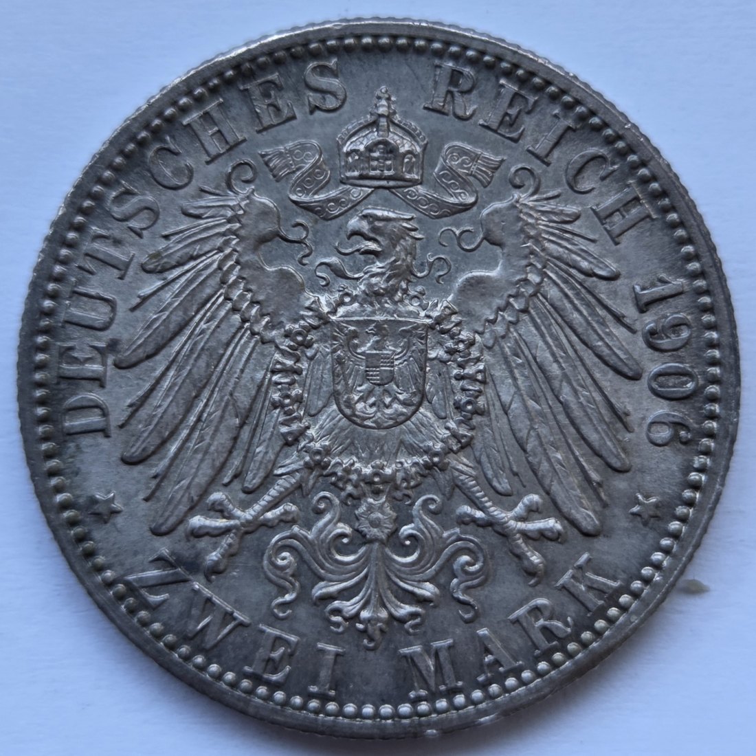  Kaiserreich: Baden, 2 Mark Goldene Hochzeit 1906 (Jaeger 34)   