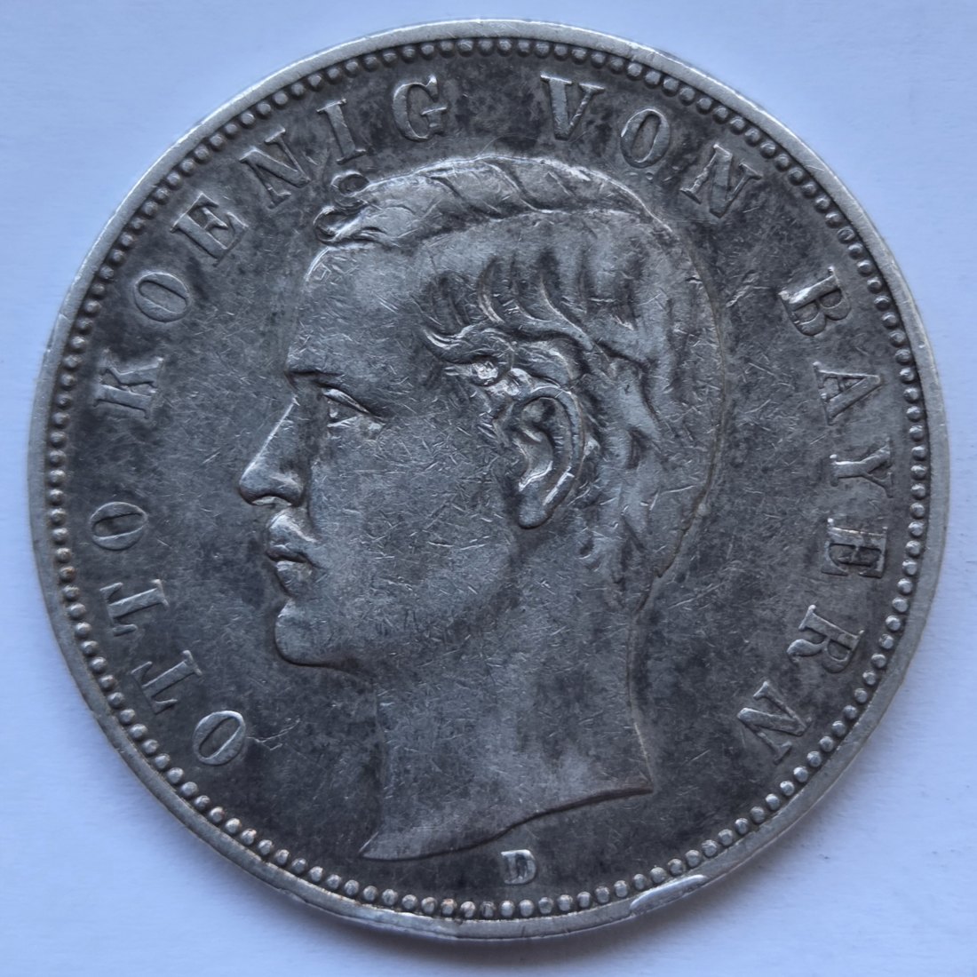  Kaiserreich: Bayern, 5 Mark Otto (Jaeger 46), 1903   