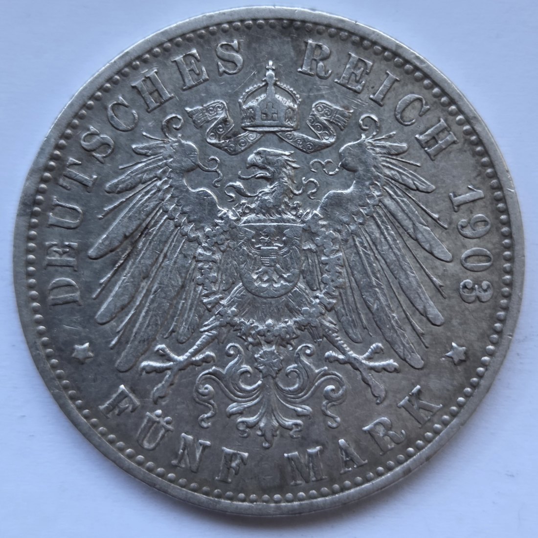  Kaiserreich: Bayern, 5 Mark Otto (Jaeger 46), 1903   