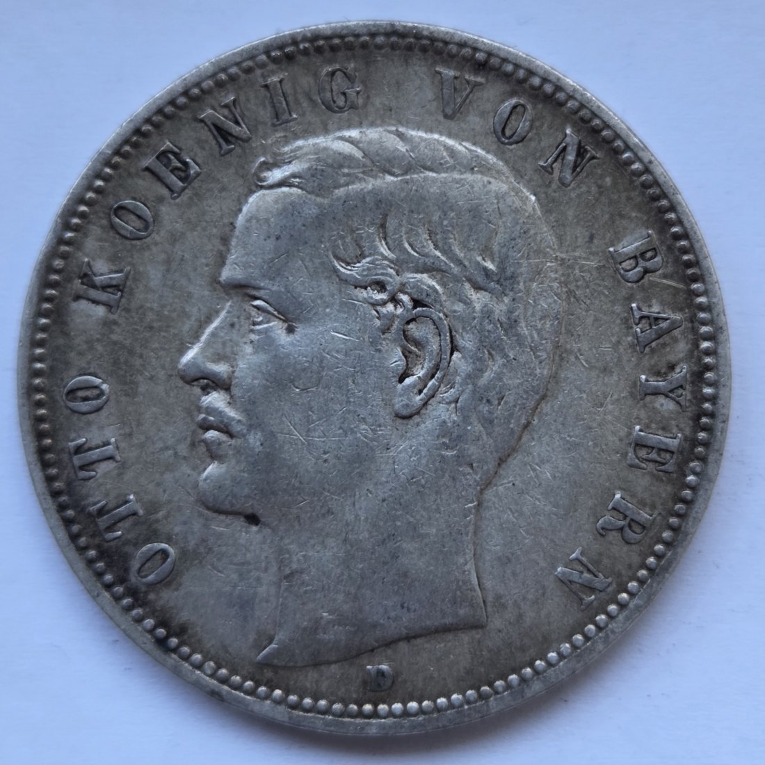  Kaiserreich: Bayern, 5 Mark Otto (Jaeger 46), 1906   