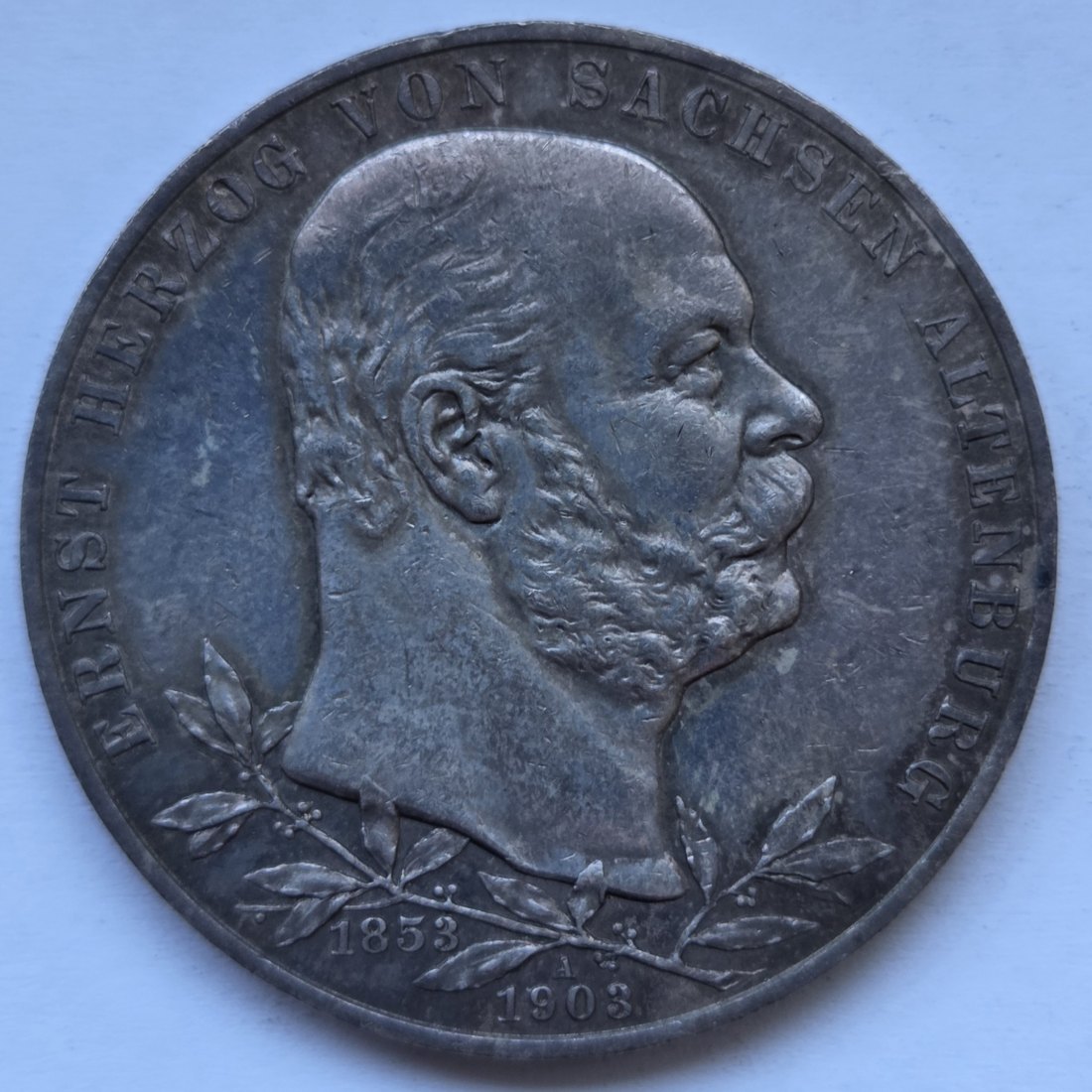  Kaiserreich: Sachsen-Altenburg, 5 Mark Thronjubiläum 1903 (Jaeger 144)   