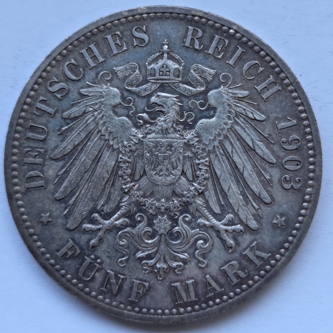  Kaiserreich: Sachsen-Altenburg, 5 Mark Thronjubiläum 1903 (Jaeger 144)   