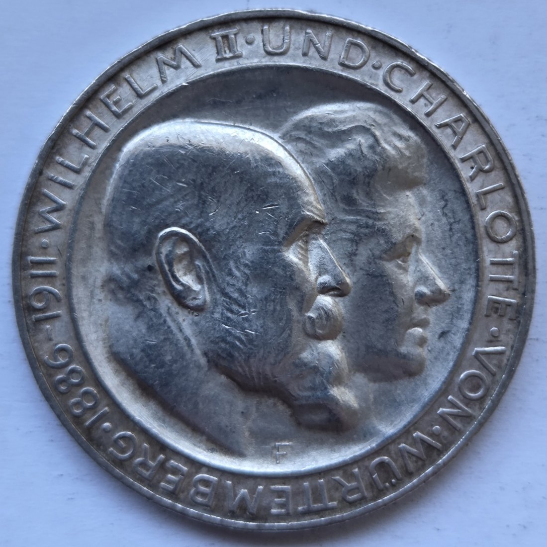  Kaiserreich: Württemberg, 3 Mark Silberne Hochzeit 1911 (Jaeger 177)   