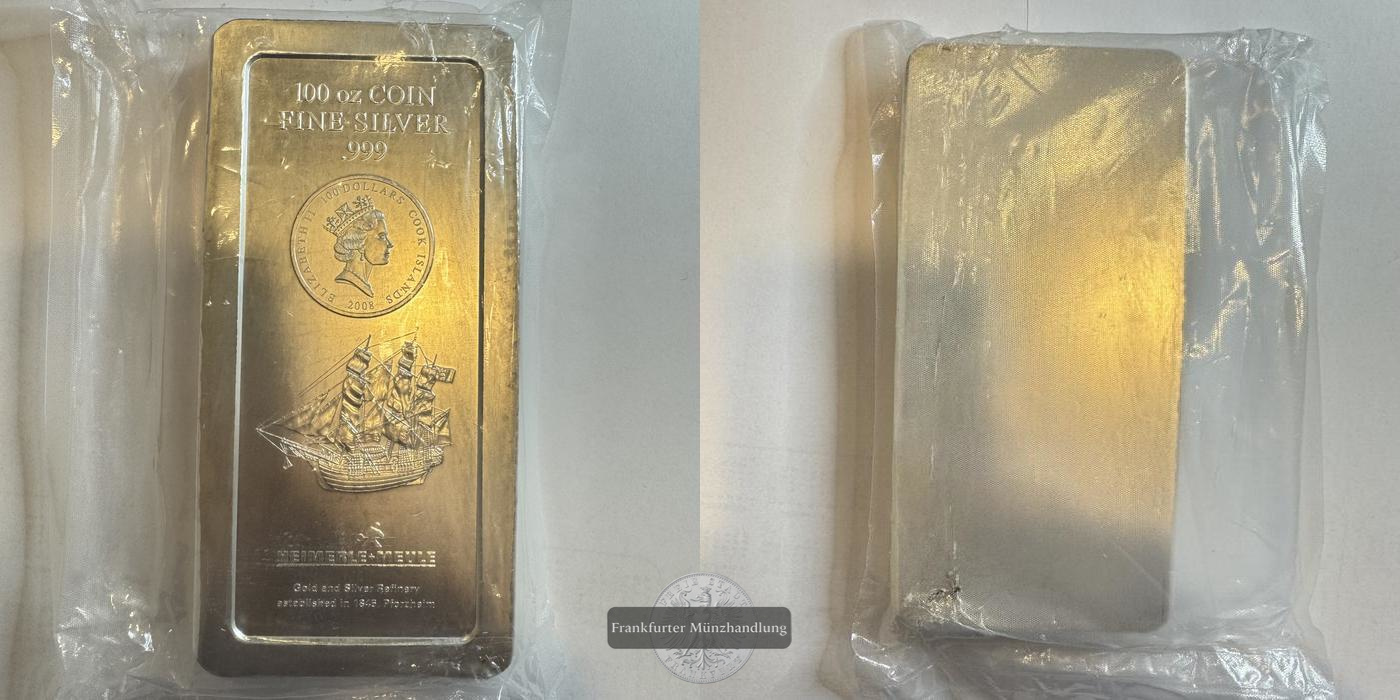  Deutschland Silberbarren 100 oz/ 3111kg Heimerle&Meule  FM-Frankfurt  Feinsilber: 3111kg   